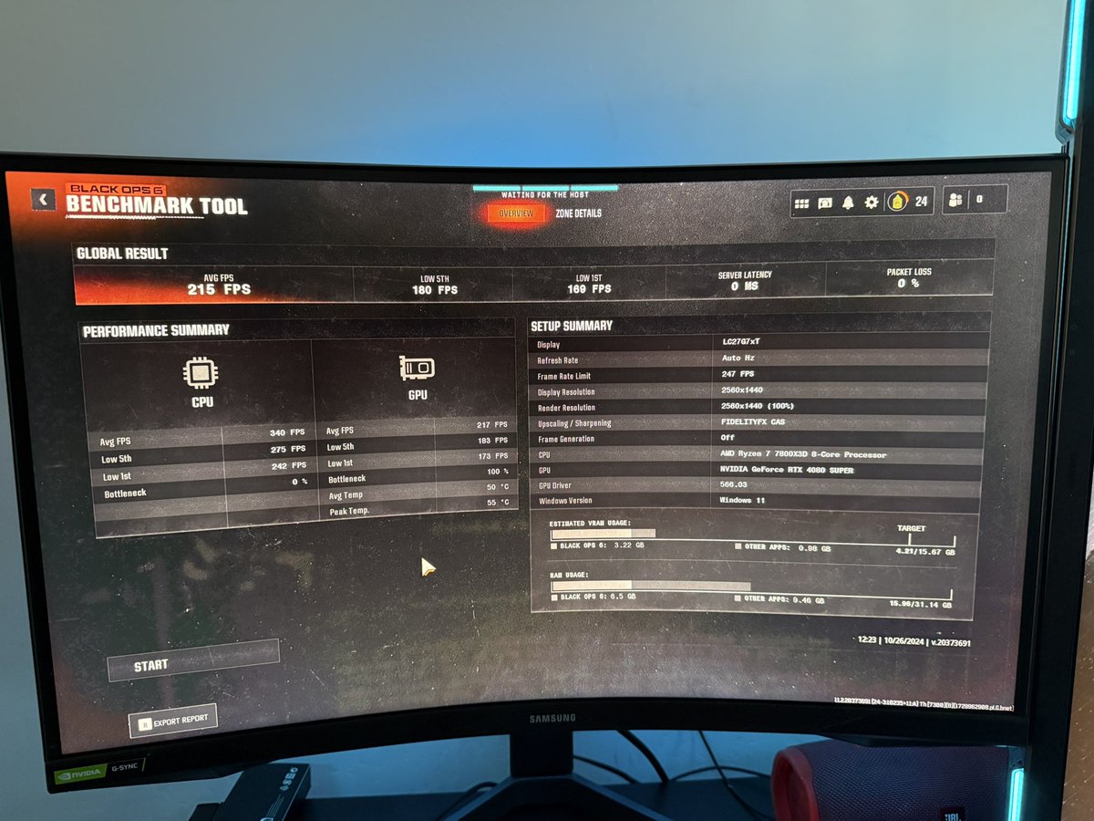 GPowell_78556's tweet photo. Shoutout @KIRNEILL and @SenseQuality for getting my new PC overclocked and running to the best of its abilities 💪🏼 hit him up to get those frames up! 😎 heres some before and after on #BO6 https://t.co/Y69ZQeGL2G