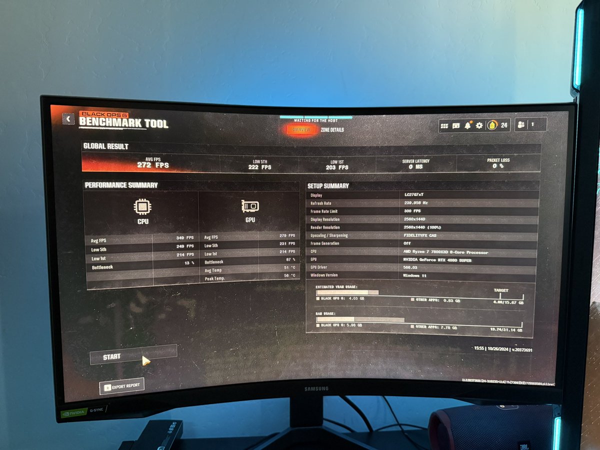 GPowell_78556's tweet photo. Shoutout @KIRNEILL and @SenseQuality for getting my new PC overclocked and running to the best of its abilities 💪🏼 hit him up to get those frames up! 😎 heres some before and after on #BO6 https://t.co/Y69ZQeGL2G
