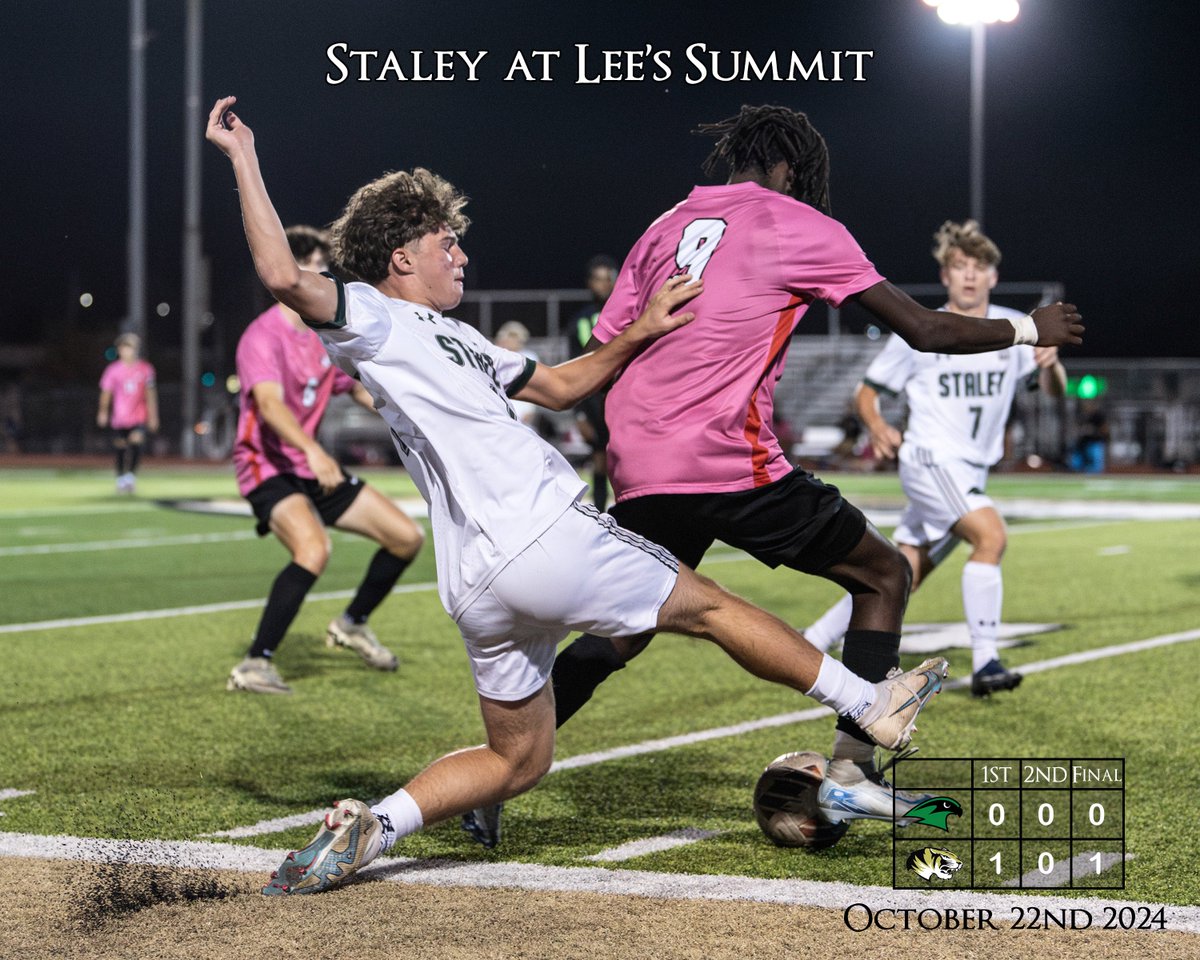 AbelsDarren's tweet photo. On Tue, Staley rematched Lee's Summit. Just like the first game in Sept, it was a competitive 1 goal game. Unfortunately, Staley did not get the same result as last time. It would be exciting to see a rubber match in Districts. @StaleySoccer @SHS_SoccerFans #LetsGoFalcons https://t.co/hKMdWTrkly