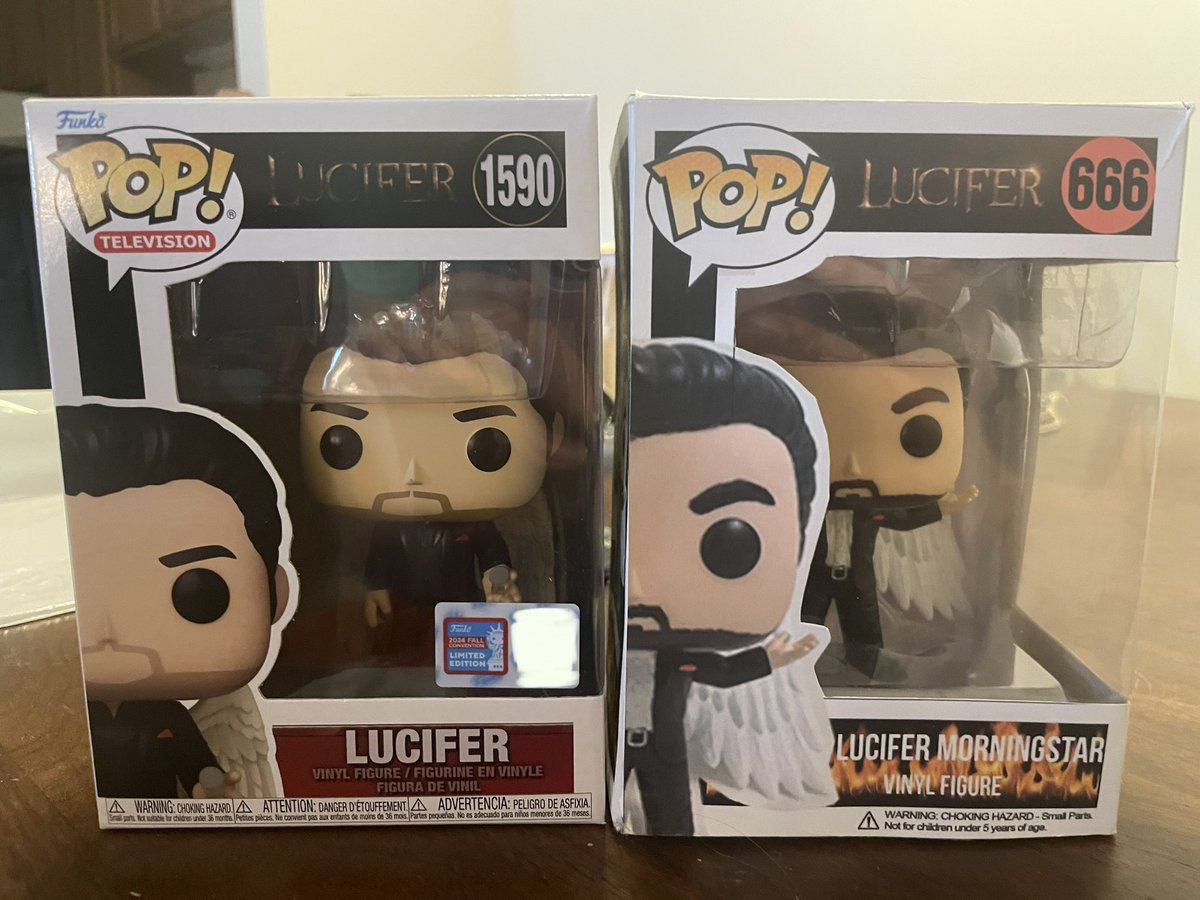 Emerging from hibernation to show my official Lucifer funko came in today! I also placed him side by side with the custom I made in 2020
