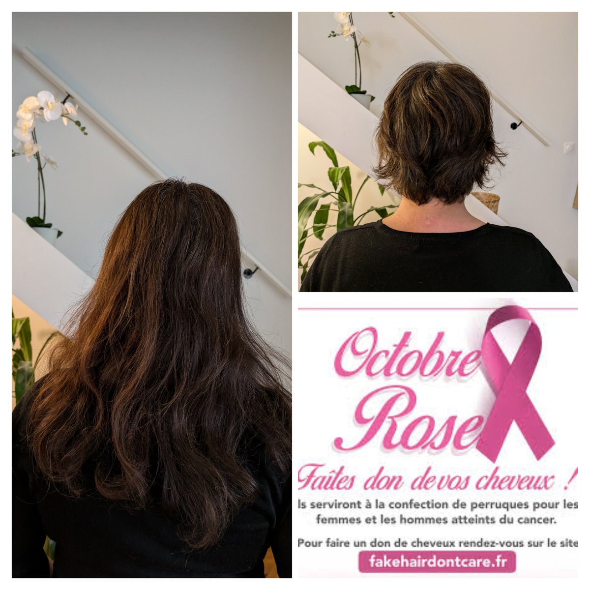 Un peu plus de 20 cms donnés aujourd'hui pour permettre à des femmes qui ne supportent pas les perruques synthétiques d'en avoir des naturelles. Ça ne coûte rien de se laisser un peu pousser les cheveux alors n'hésitez pas! Et partagez !