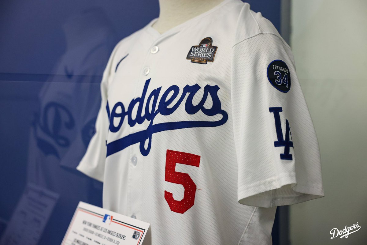 A special display case honoring Freddie Freeman's historic