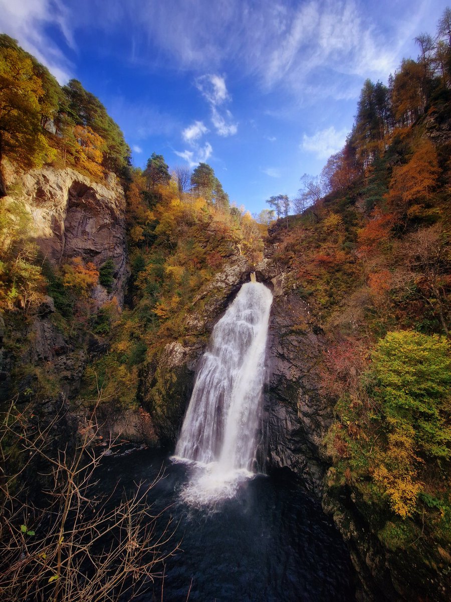 Falls of Foyers surrounded by the colours of autumn. #AutumnColours