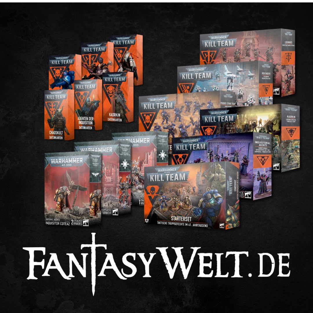 Verfügbar ab 09.11.2024 bei Fantasywelt.de – Decke dich ein, bevor die Schergen der Rivalen in deine Hauptstadt einfallen!
Mach deine Armee fit für die größte Schlacht im ganzen Universum!
#Warhammer #InquisitorCoteaz #KillTeam #ChaosLord #Fantasywelt #StrategieSpiele