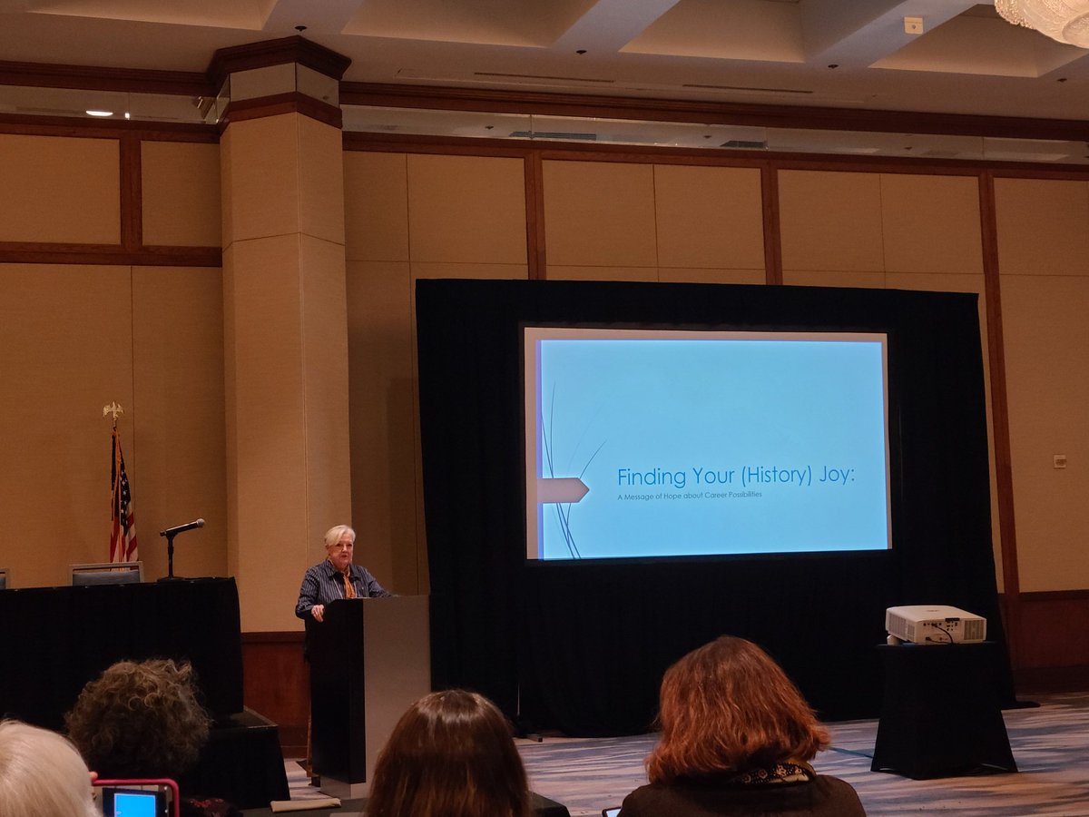 SAWH's annual address by Karen Cox, "Finding Your (History) Joy: A Message of Hope about Career Possibilities," is starting now at #2024SHA