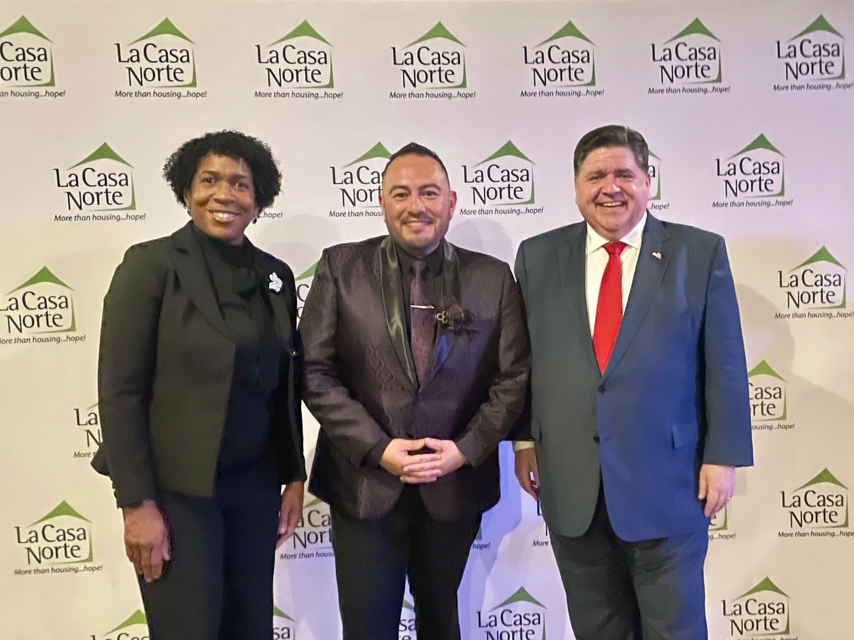 LtGovStratton's tweet photo. It was an honor to join @GovPritzker in celebrating @LaCasaNorte and the hope they’ve provided to so many for 20+ years! 

Housing is a human right. Thank you for all you do to provide permanent supportive housing to youth and families in need. https://t.co/nRPHO4q7cD