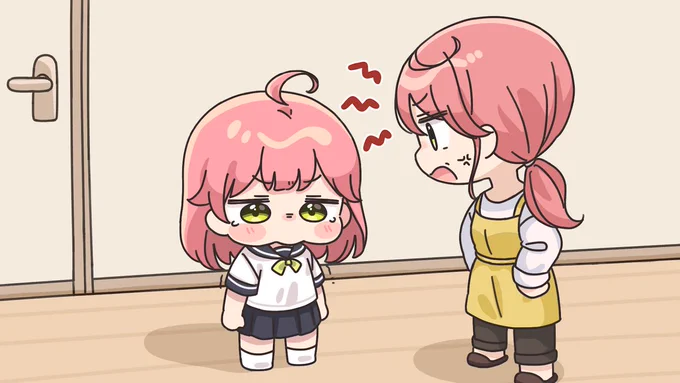 お母さんと喧嘩して家出するもすぐに見つかってしまったみこち#miko_Art 