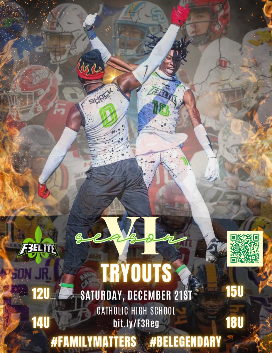 Mark your calendar!! The time is now!!! Come be a part of one of the top organizations in the nation!! Year after year we have been proven to develop athletes that have gone on to have success at the collegiate level! 

Register now!!! Link in bio!!! 

#F3Elite #FamilyTies