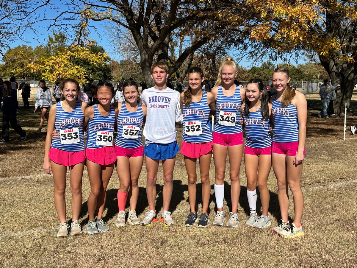 AndoverXCTRACK's tweet photo. State bound Trojans! Girls finish 3rd les by 3 time regional champ Maddy and runner up Jordyn! Aidan qualifies as an individual with a massive PR and 5th place finish! https://t.co/5W9GvMXOrK