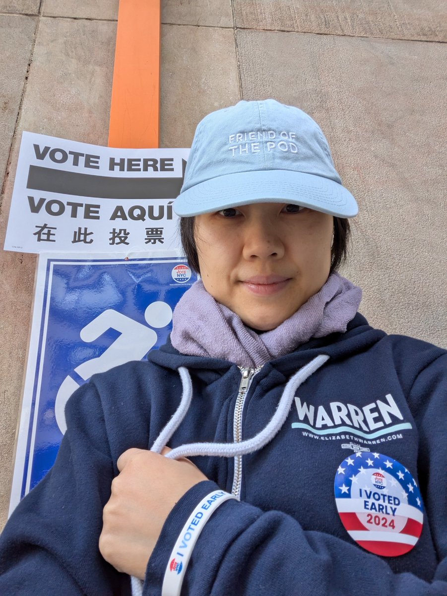 Voted. Didn't think I'd get emotional. Having been born &amp; partly raised in a country where voting doesn't exist, every time I vote I feel immense pride &amp; privilege. It's also with pride &amp; privilege that I work to protect this right.

Please vote for your right to keep voting!