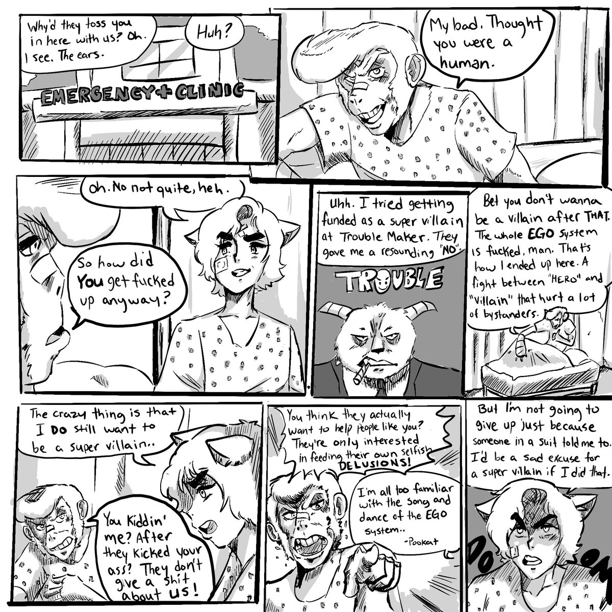 The end of chapter 2. Also the last page that will be uploaded here #pookatcomic