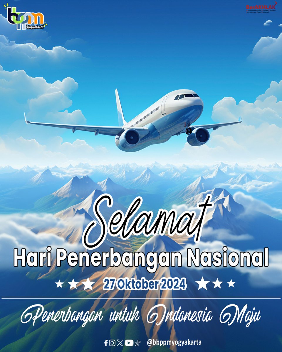 Selamat Hari Penerbangan Nasional 2024!

Pada tanggal 27 Oktober 1945, sejarah penerbangan Indonesia dimulai dengan lahirnya penerbangan pertama yang dilakukan oleh Agustinus Adisucipto

#haripenerbangannasional #yogyakarta #bbppmyogyakarta