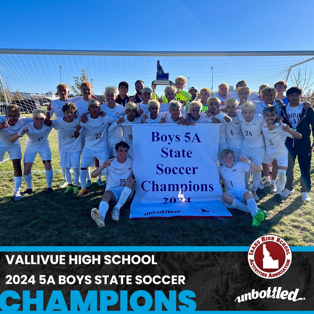 Congratulations to Vallivue High School on being the 2024 5A Boys Soccer State Champions!!