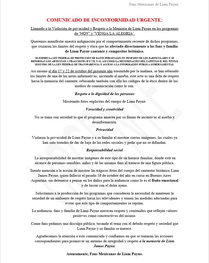 freaaakynicki's tweet photo. EXIGIMOS JUSTICIA Y DISCULPAS PÚBLICAS! 🚨
#RespetoparaLiam #LiamNoEsUnEspectaculo
#RespectforLiam
#RespetoparaLiam https://t.co/J9U2YtDu29