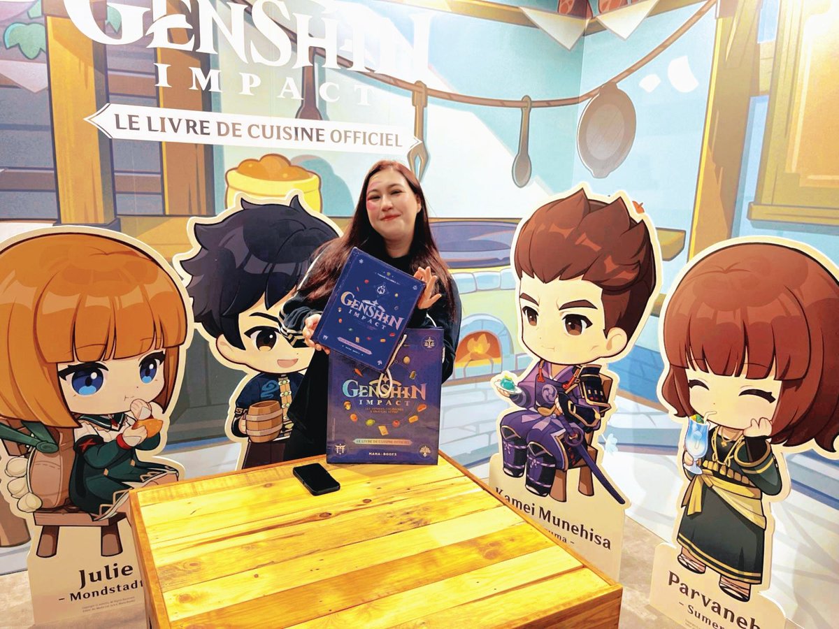 lauravnb's tweet photo. Je l’ai enfin eu! 🤩🍀🍱
#RecettesGenshinImpact
@Mana_Books_ 
@neamediaicons 
@ParisGamesWeek https://t.co/42HjSjGydq
