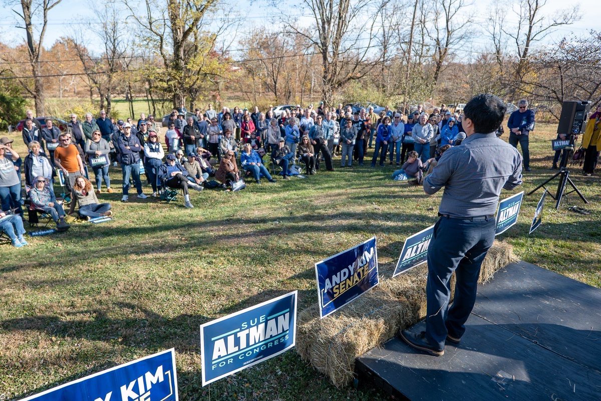Andy Kim (@andykimnj) on Twitter photo I could not imagine a more beautiful fall day on a serene farm in Hunterdon County as we fight to send <a href="/suealtman/">Sue Altman</a> to Congress! Thank you <a href="/SenBillBradley/">Bill Bradley</a> who assured me I don’t need to be an all-star athlete like him and <a href="/CoryBooker/">Cory Booker</a> to be a NJ Senator. Let’s work to #FlipNJ7. I could not imagine a more beautiful fall day on a serene farm in Hunterdon County as we fight to send <a href="/suealtman/">Sue Altman</a> to Congress! Thank you <a href="/SenBillBradley/">Bill Bradley</a> who assured me I don’t need to be an all-star athlete like him and <a href="/CoryBooker/">Cory Booker</a> to be a NJ Senator. Let’s work to #FlipNJ7.