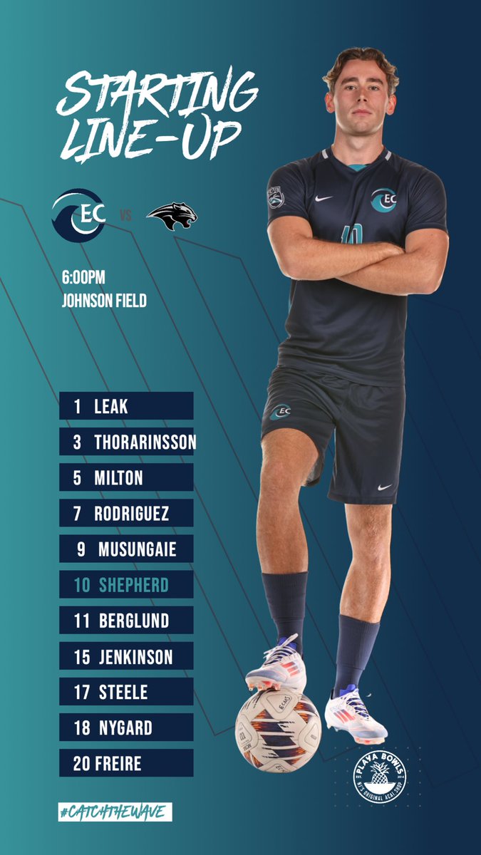 ECTritons's tweet photo. MSOC: Starting Lineup against Florida Tech https://t.co/9mhzYLI4Bo