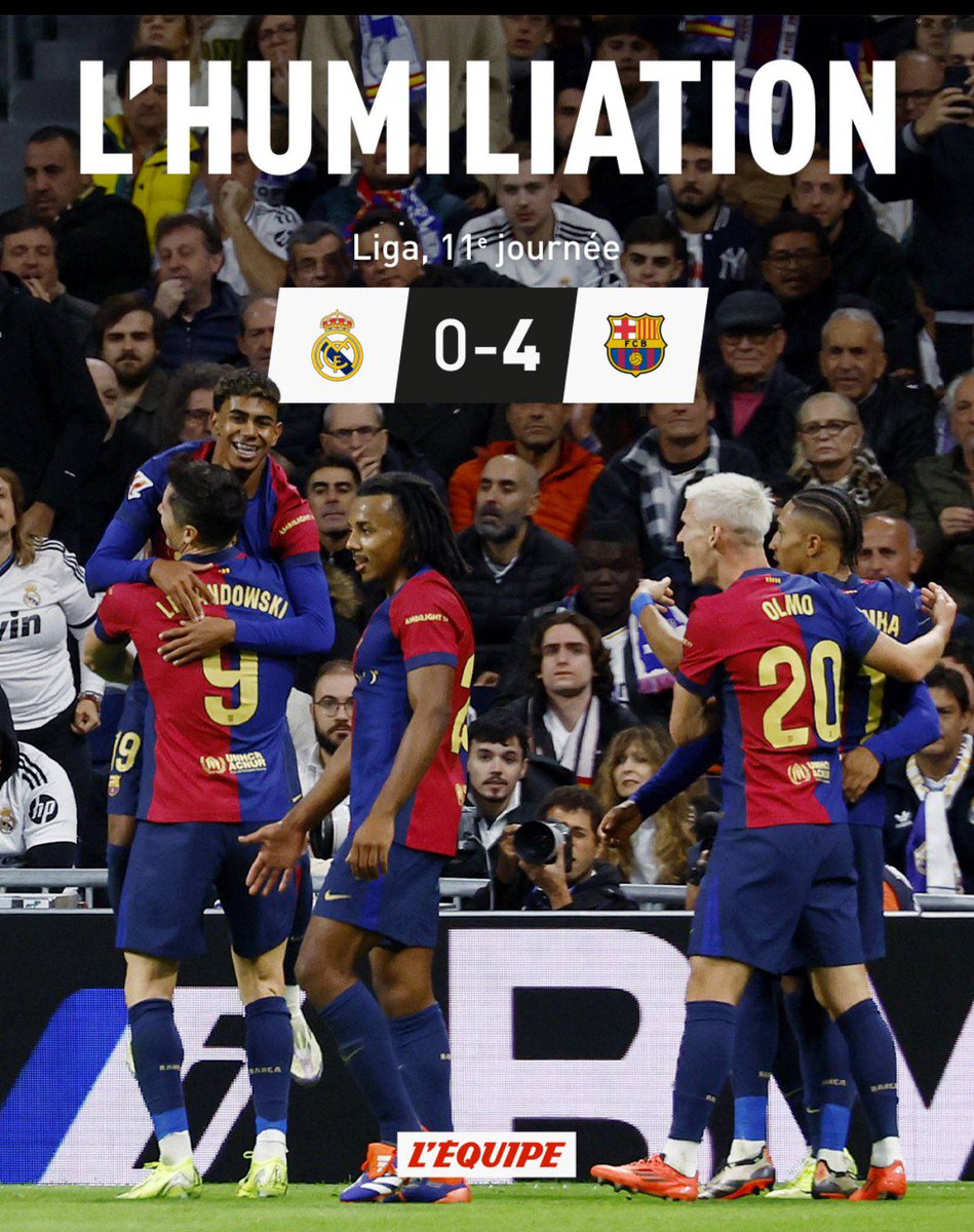 _Futbolero_'s tweet photo. Gran portada de 𝐋'𝐄𝐪𝐮𝐢𝐩𝐞: "Humillación" https://t.co/s0EKts7XIF