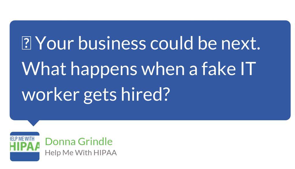 HelpMeWithHIPAA's tweet image. What if they had access to phishing emails that worked and who they worked against!?

Read and listen 👉 lttr.ai/AYTqT

#RemoteWorkers #RemoteWorker #HIPAA #InfoSec