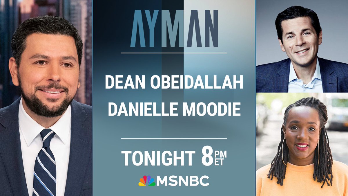 AymanMSNBC's tweet photo. TONIGHT AT 8: Tonight’s #WorstOfTheWeek: The Desperate Former Anchormen Edition. Tucker Carlson’s “Daddy’s home” rant goes head to head with Chris Cuomo calling Harris the “Black female Jesus.” @DeeTwoCents and @DeanObeidallah talk to @AymanM tonight. https://t.co/0IGFKbiSK4