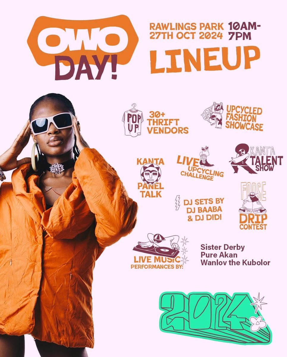 deborahvanessa7's tweet photo. No Ghana-Man time, no rubber bags and single-use plastics, so bring your tote bag and water bottle. 
Drip 👘 and come have fun! 🧡 @obroniwawuoct @obroniwawuoct https://t.co/YdnfvIm48W