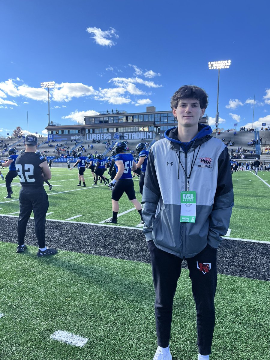JoshRudnick99's tweet photo. Had a great time today at GVSU. Thank you @GVSUBaseball Coach @romsekpeter Coach @OlsonJarret and Coach @J_Keur for inviting me out to tour the facilities and to attend a football game! https://t.co/NuxqEDf61j