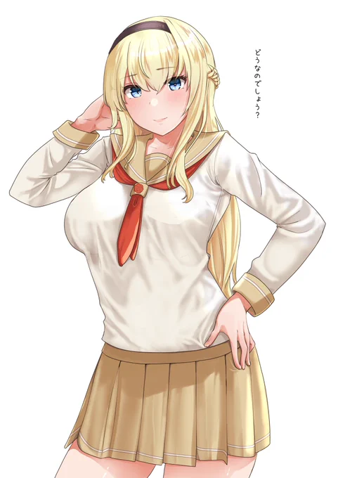 ウォー様制服の色味でセーラー服を作成したのでお召頂きました。(趣味 