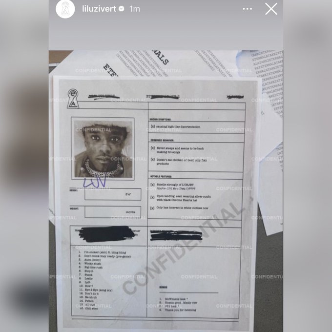 rapstarvia's tweet photo. LIL UZI VERT
ETERNAL ATAKE 2

🚨 OFFICIAL TRACKLIST https://t.co/MIk5p5BXsK