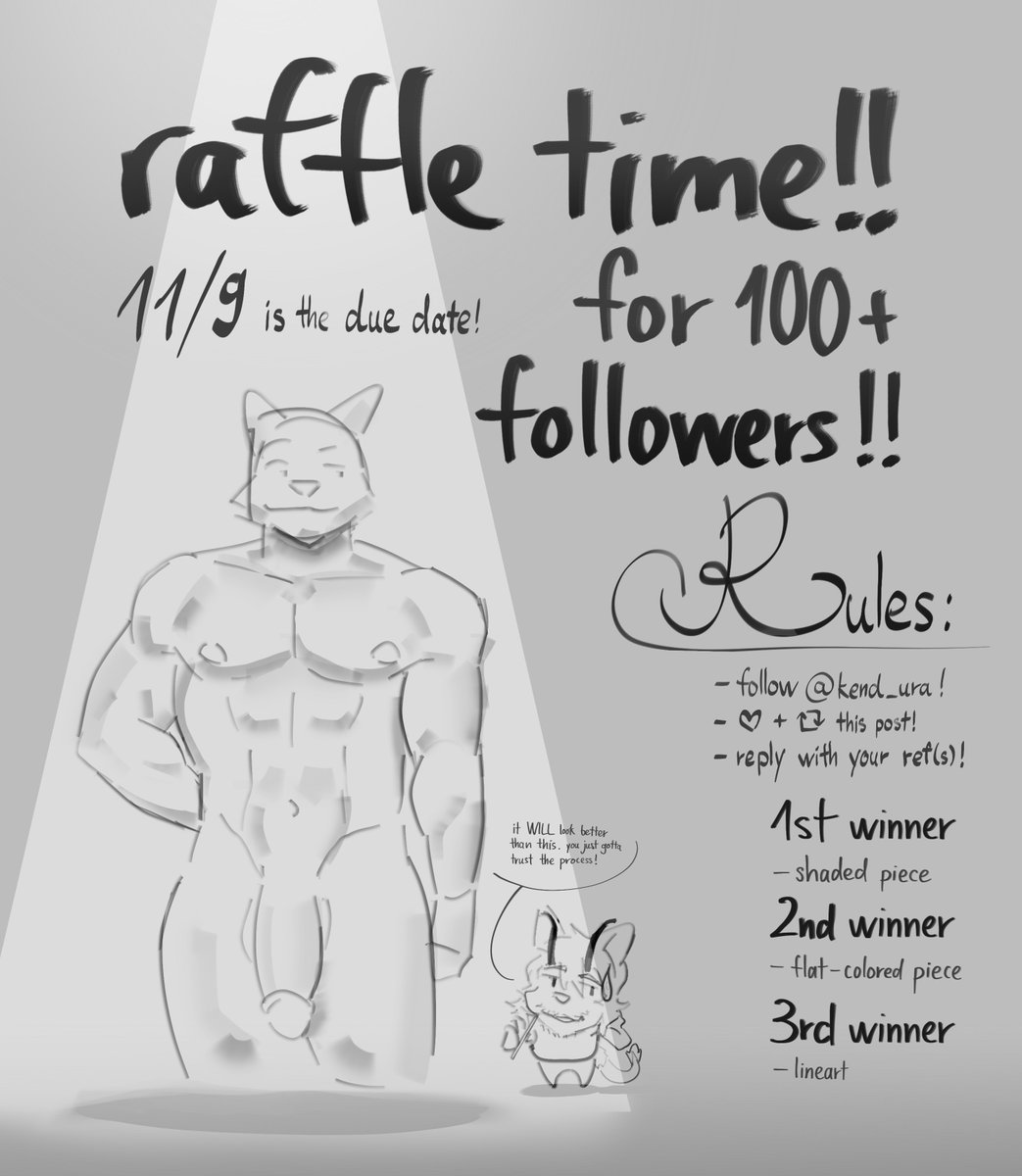 apologize for the wait, but we’re having a raffle to celebrate 100 followers! to enter, please follow the rules below and reply with your ref(s) and a ☝️. 

the raffle will take place until 11/9!
