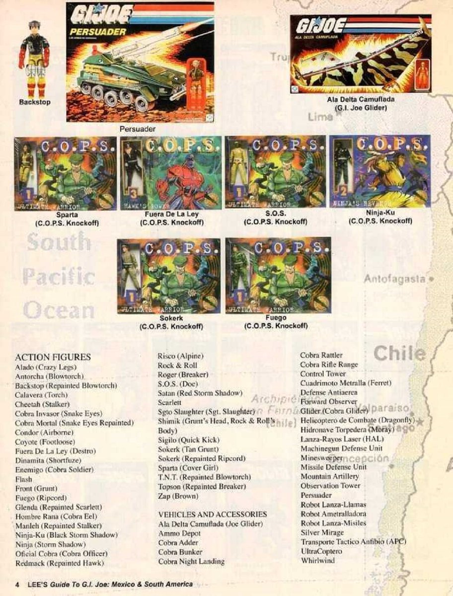 MexicoGi's tweet photo. Catalogo/guía, extracto de la revista Lee´s Tomart´s de figuras Mexicanas, y América latina (Argentina - Brasil). Esperamos les sirva de guía, esto viene desde el muro de nuestros amigos de Check Point Alpha.

Yo Joe !

#GiJoeMexico #CheckPointAlpha #GiJoeCatalogos https://t.co/KKBYXk6wF7