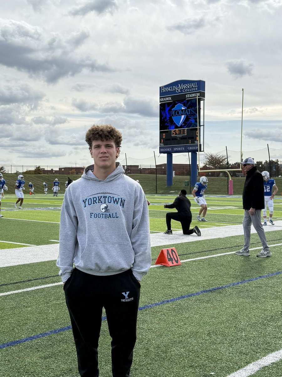 Coby Casalengo (@ccasalengo) on Twitter photo Thank you to <a href="/FandMFootball/">F&M Football</a> and <a href="/andrew_loucks/">Coach Loucks</a> for the game day visit! Had an amazing time and canβt wait for next stepsπ₯
<a href="/YHSPatriotsFB/">Yorktown Patriots Football</a>
<a href="/AWilliamsUSA/">Anthony Williams</a>
<a href="/CoachP_eterson/">Coach P ππππCoachesHelpingCoaches</a>
<a href="/RockPerkins52/">Bill Perkins</a> Thank you to <a href="/FandMFootball/">F&M Football</a> and <a href="/andrew_loucks/">Coach Loucks</a> for the game day visit! Had an amazing time and canβt wait for next stepsπ₯
<a href="/YHSPatriotsFB/">Yorktown Patriots Football</a>
<a href="/AWilliamsUSA/">Anthony Williams</a>
<a href="/CoachP_eterson/">Coach P ππππCoachesHelpingCoaches</a>
<a href="/RockPerkins52/">Bill Perkins</a>