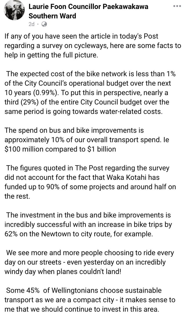 #Cycleways in Wellington - For anyone who likes facts, and especially for anyone finding themselves vulnerable to the rage-baiting in which <a href="/the_postnz/">The Post</a> now sees fit to indulge: