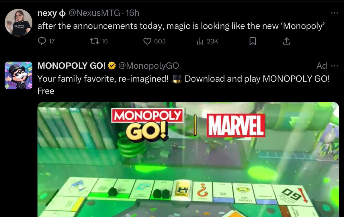 ssayer's tweet photo. @NexusMTG All time ad placement https://t.co/sMO99oGcNf