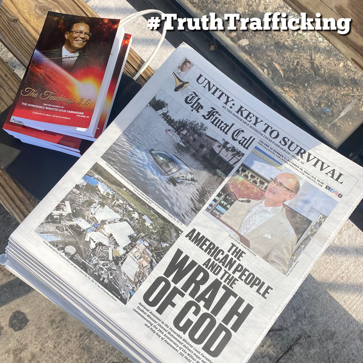 BrotherQiyam's tweet photo. ๐บ #TruthTrafficking: Another highly spirited push today in the Southeast Houston streets alongside my Fruit of Islam brothers @lintonmuhammad and Bro. Levester Muhammad spreading copies of the latest edition of @TheFinalCall and Volume 3A of โThe Teachings 2.0: Twitter Sayings of The Honorable Minister @LouisFarrakhanโ! โฆ. https://t.co/o0VHlkgLFt
#Farrakhan