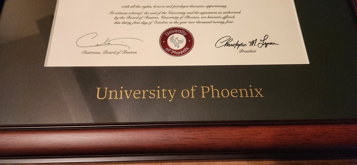 BrendaLinden's tweet photo. Had to share now that my diploma arrived. Hubby got me a fancy frame for my diploma to hang in my office. He also got me a cool paper weight with the school seal. I love him! 💜

@TheWLinden https://t.co/QHA6ClAjNf