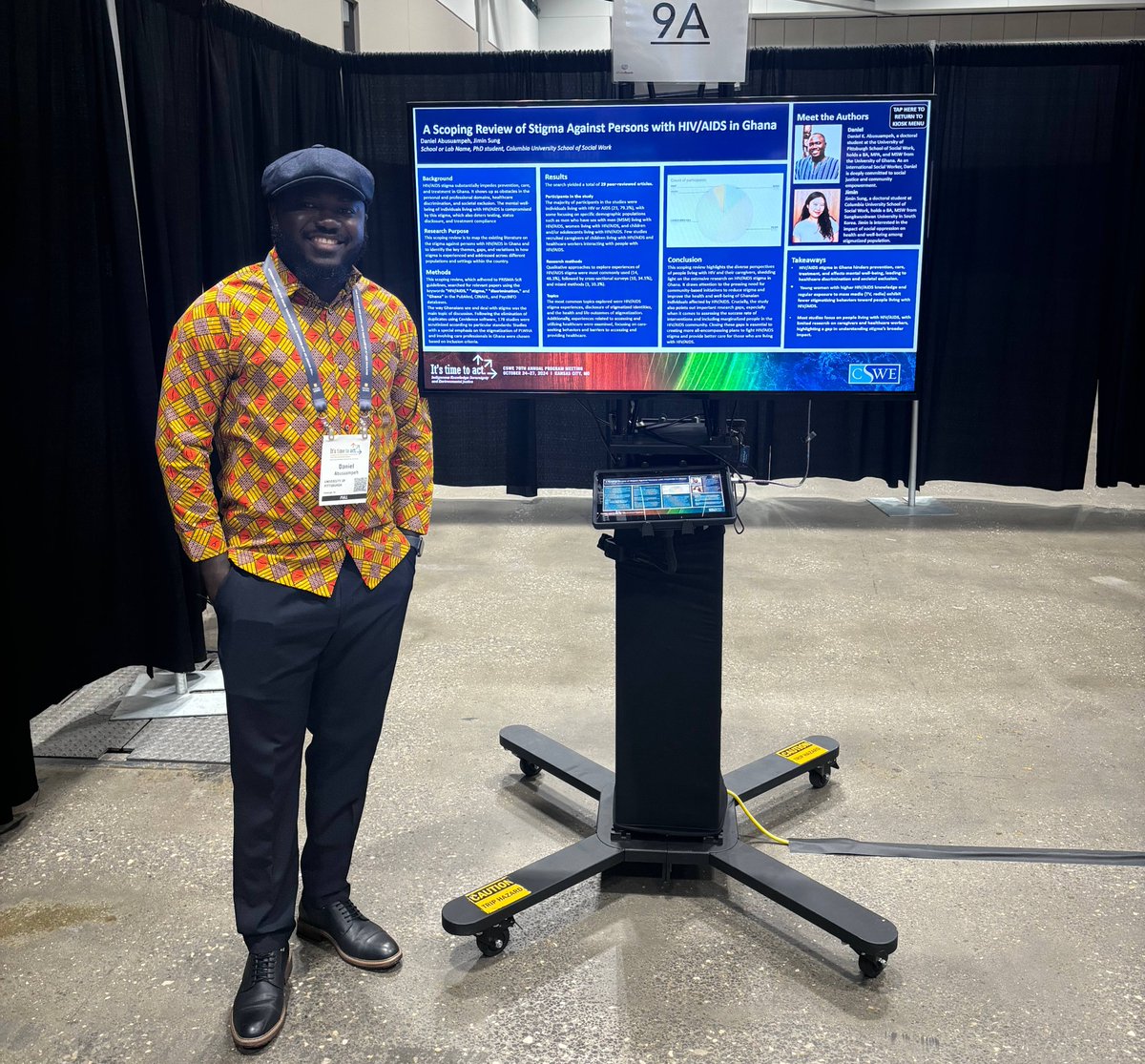 PittSocialwork's tweet image. Doctoral student Daniel Abusuampeh presenting at #CSWE2024