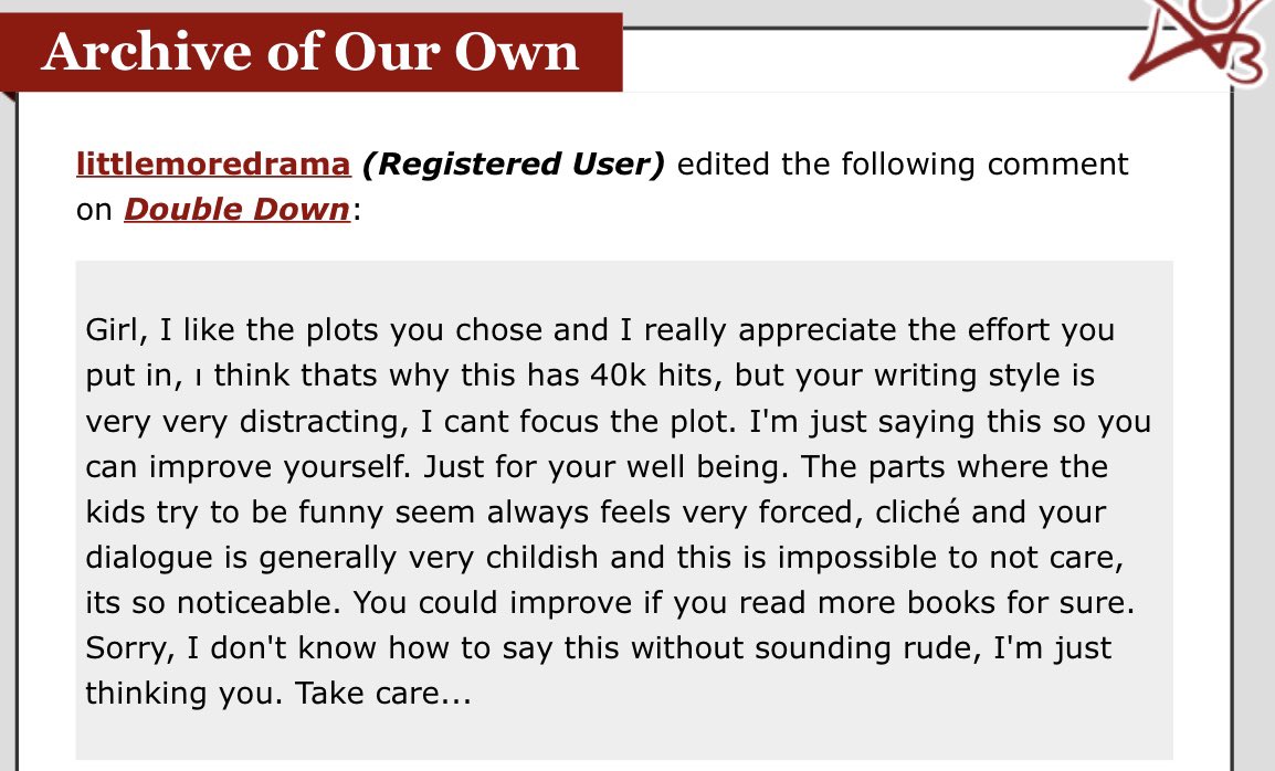 wishuponajimin's tweet photo. lol. this person edited their “idk how to say this without sounding rude” comment 9 times so i got 9 emails with new versions of this bullshit. putting this here if anyone else wants to block - they have quite a nasty bookmark note for another author too so wanted to share 💜 https://t.co/R4SF0igubN