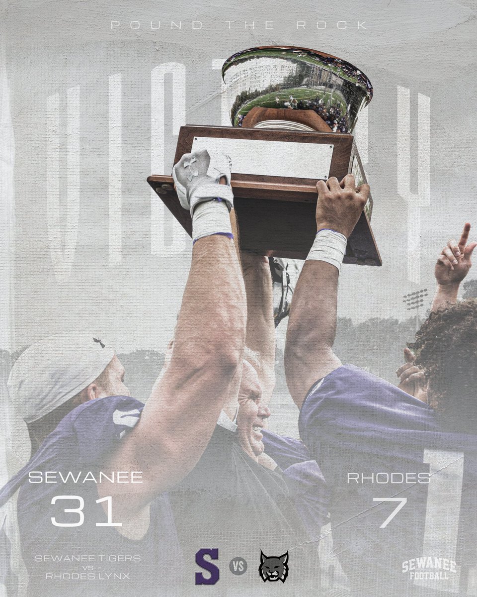Behold how good
31-7, Tigers on top!
The Orgill Cup returns to the Mountain 
——————
#PoundTheRock🪨🔨
#YSR