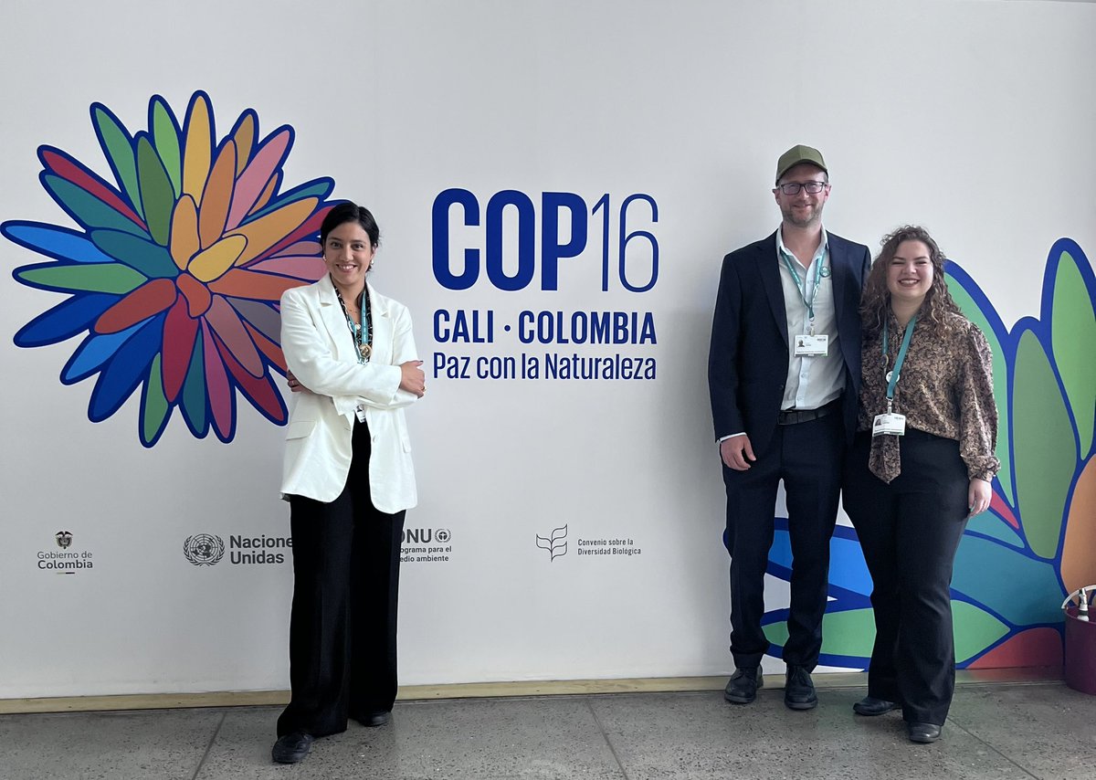 ReGomezCastillo's tweet photo. These first few days at #COP16Cololombia have been incredible. So happy to be here alongside our tireless ED @JordanHarris_CC and brilliant Programme officer Gaby Carrera. Excited for what’s ahead and the impact we’ll create! 🌍🌳 @Regions4SD https://t.co/LGJEeqvkTZ