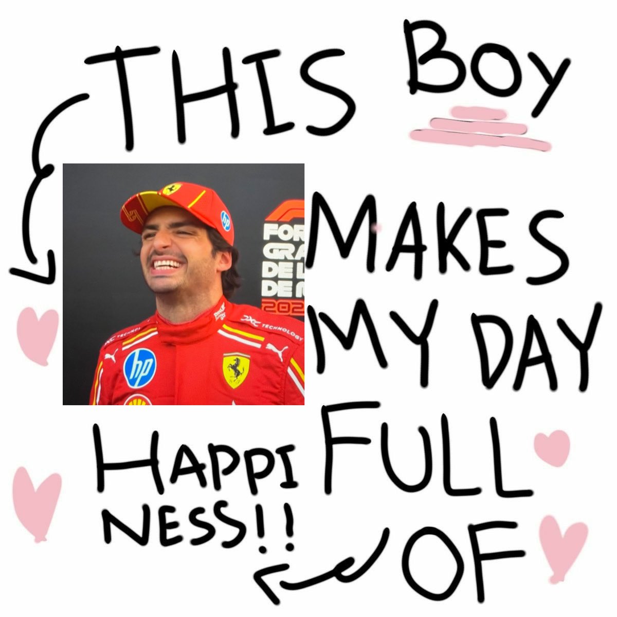 SAINZHRTZ's tweet photo. The happiest in the world https://t.co/f7JlIjzcG7