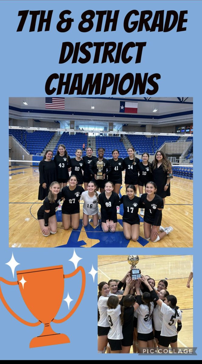 Congratulations 7th and 8th Grade Lady Gladiators!  Gold Bracket, Northside District Champions!!  💪🏼🏆🥇