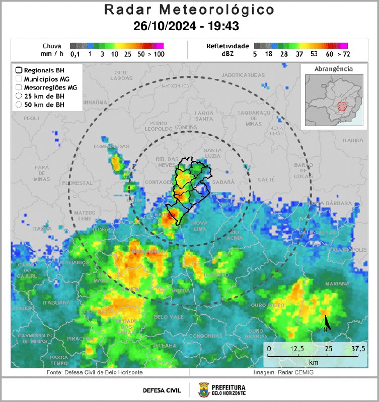 defesacivilbh's tweet photo. 20h - O tempo segue instável no entorno de Belo Horizonte. Portanto, a condição atmosférica segue favorável à ocorrência de chuva moderada a forte no decorrer desta hora. Agora faz 24,6 °C e 64% de umidade relativa do ar.

@prefeiturabh @OficialBHTRANS @Bombeiros_MG https://t.co/OSAMpgqy4V