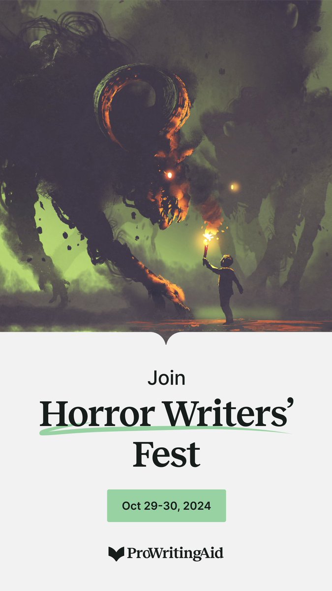 WritingCraft's tweet photo. ProWritingAid Presents: Horror Writers’ Fest 2024
https://t.co/4R5pxhW4LY
#HorrorWriting #HorrorWriters #WritingCommunity #WritingCommmunity #WritersCommunity #WritingCraft #HorrorWritingCommunity https://t.co/A8dEuSc0TE