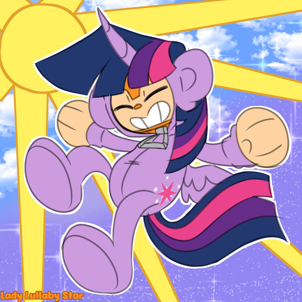 LadyLullabyStar's tweet image. Amigo in a twilight sparkle snuggie 
#SambaDeAmigo #mlpfim