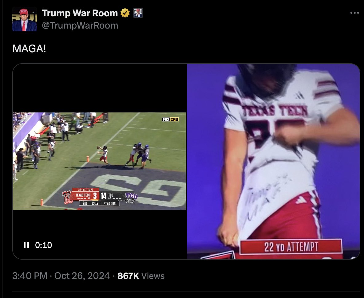This guy went on to miss his one field goal attempt and they lost by 1