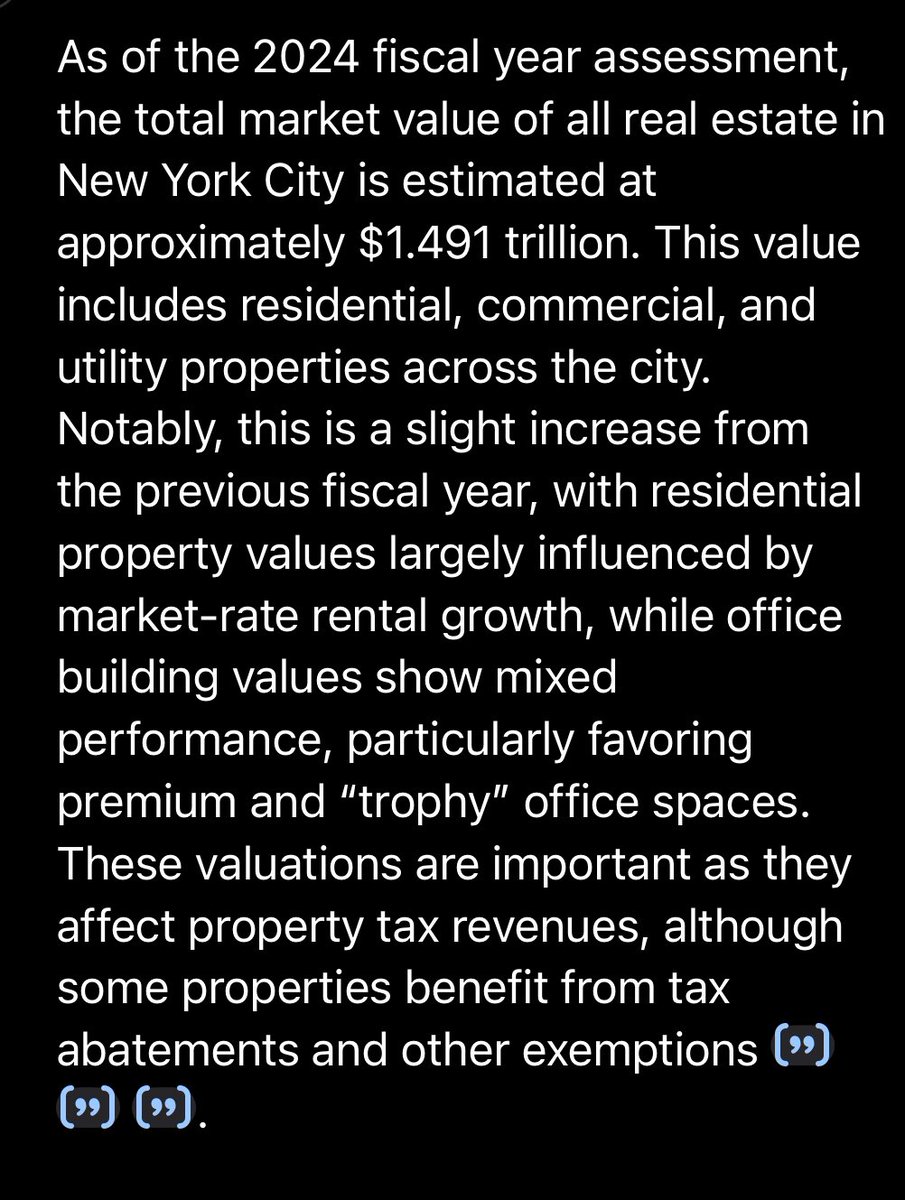 Meta is worth almost exactly the same as the sum of all New York City real-estate... apple &gt;2x all NYC - sometimes hard to feel these huge numbers, without a comparison / pretty wild.