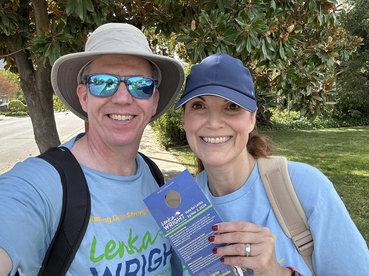 CaliLenka's tweet photo. We’re out and about in the neighborhoods👟 Lenka’s ready to get to work on day one for our school community. https://t.co/jUWV1H2he9

#Vote https://t.co/yciS4ftNAM