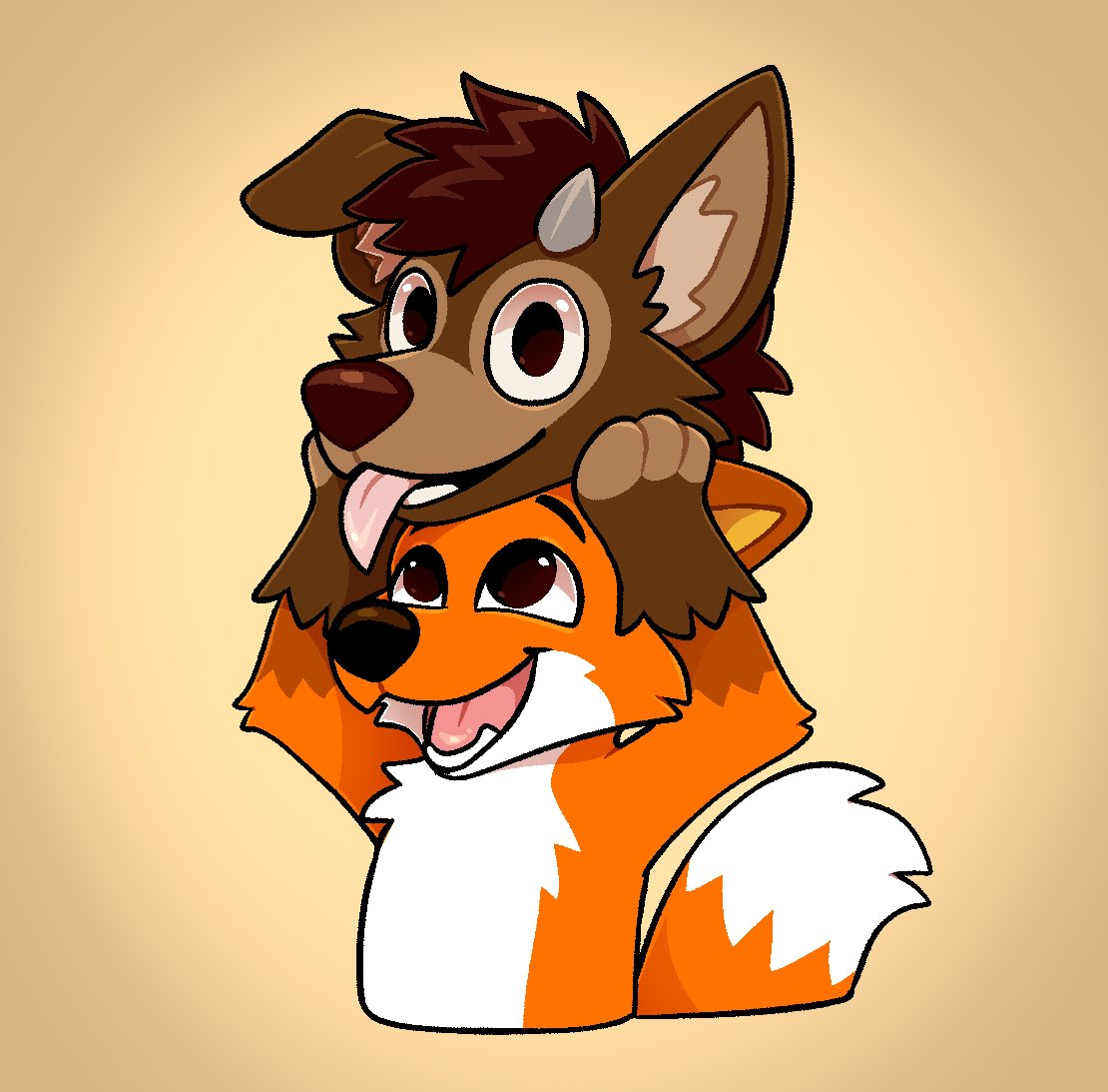 Made art for <a href="/GBlackmuzzle/">Gavin von Blackmuzzle🔜NFC</a> who wanted to get art made for <a href="/zahawoof/">Zahawoof</a> 
Story is that Zaha tried on Gavins fursuit and loved it! So Gavin wanted to get art of it as a gift for Zaha - adorable ✨