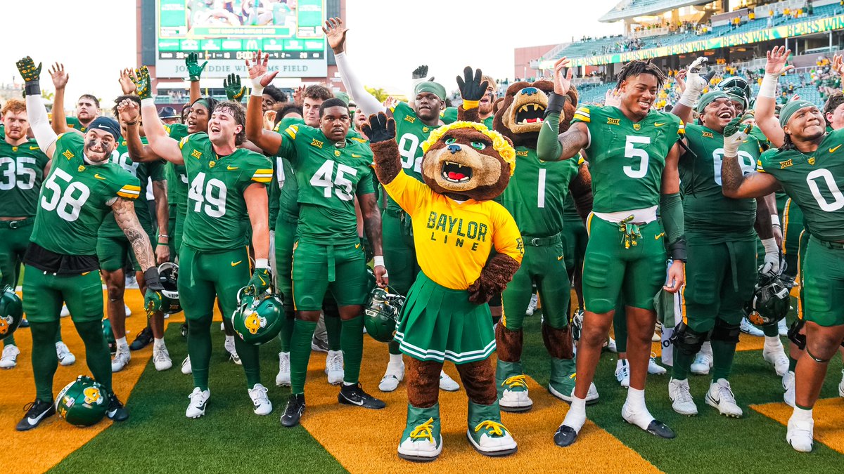 BUFootball's tweet photo. Back-to-back dubs ๐
#SicEm https://t.co/zhjPqTaAG7