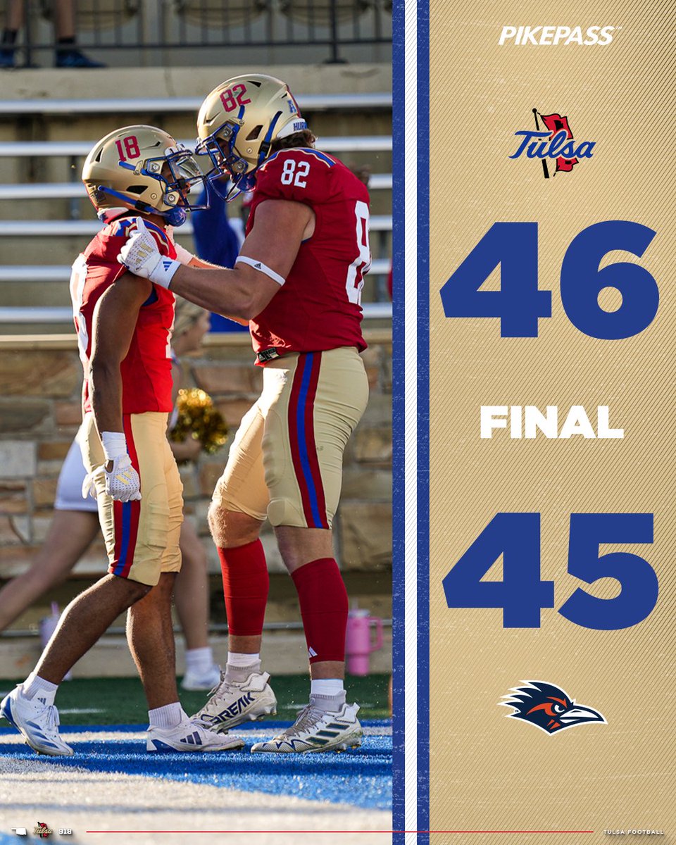 TULSA WITH THE COMEBACK VS UTSA

<a href="/TulsaFootball/">Tulsa Football</a> beats <a href="/UTSAFTBL/">UTSA Football 🏈</a>